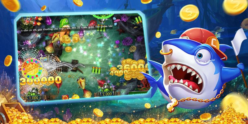 Bắn cá trung quốc apk Long Đồ Các với rồng vàng chín móng
